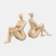 13084-12#Resin, S/2 Gold Lady Bookends
