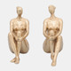 13084-12#Resin, S/2 Gold Lady Bookends