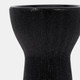 14814-07#Cer, 12" Bead Candle Holder, Black