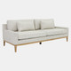 16724-02#Wood, 3-seater  Bolstered Sofa, Beige Kd