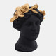 16755-04#Resin, 16"h Roses Lady Head Planter, Black/gold
