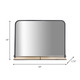 16765-03#Metal, 24x18 Mirror W/ Folding Shelf, Black/brown