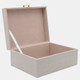 16786#Wood, S/2 7/9" Box W/ Ring Detail, Beige