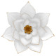 15807-03#Metal 19" Lotus Wall Deco, White/gold