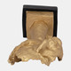 16821-02#Resin, 13" Sleepy Head, Gold