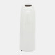 16839-01#Cer, 8" Horseshoe Vase, White