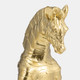 16847#Resin, S/3 8" No Evil Zebras, Gold