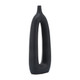 16848-01#Cer, 14"h Open Cut-out Vase, Black