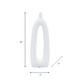 16848-02#Cer, 14"h Open Cut-out Vase, White