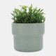 16772-02#Cer, S/3 7/9/10"d Mushroom Planters, Greeen