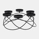 16890#Metal, 14"l 6-pillar Holders, Black
