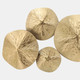 16898#Metal, 16" Lily Pads, Gold