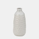 13922-26#Cer, 9" Dimpled Vase, Oatmeal