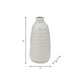 13922-26#Cer, 9" Dimpled Vase, Oatmeal