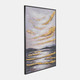 70143#40x60 Sky Hand Painted Canvas, Gray/gold