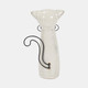 16942-03#Cer, 7"h Cat W/ Glasses, Beige