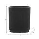 16937-04#Cer, 8"h Ridged Vase, Black