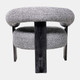 17043-03#Curved Back Wishbonechair With Black Legs - Gray
