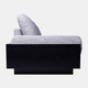 17046-02#3- Seater Bolster Sofa - Black Wood Base - Tan/blk