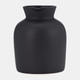 17052-02#Cer, 8" Pitcher Vase, Black
