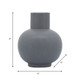 17055-03#Cer, 8"h Bulbous Vase, Gray