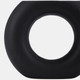 17058-02#Cer, 5" Donut Vase, Black
