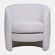 17083#Barrel Arm Chair, Ivory