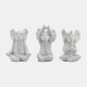 17103-02#Resin, S/3, 8"h, Yoga Elephants, Wt