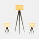 50687-01#Metal,s/3,23/60"h,table&floor Tripod Lamps,blk