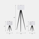 50687-01#Metal,s/3,23/60"h,table&floor Tripod Lamps,blk