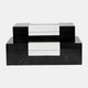 17116#Resin, S/2 10/12" H Boxes, Black/white