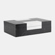 17116#Resin, S/2 10/12" H Boxes, Black/white