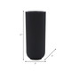 17122-06#Cer, 11"h Ridged Vase, Black