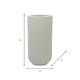 17122-08#Cer, 9"h Ridged Vase, White