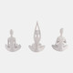 17142-01#S/3, 7"h Resin Yoga Women Tealight Holder, Wt