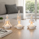 17142-01#S/3, 7"h Resin Yoga Women Tealight Holder, Wt