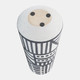 17143#Cer, 8" Eclectic Vase, Black/white
