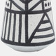 17143#Cer, 8" Eclectic Vase, Black/white