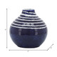 17158#Cer, 5"h Primeval Vase, Blue