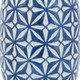 17161-01#Cer, 8"h Daisy Vase, Blue