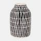 17162-01#Cer, 7" Tribal Vase, Black