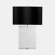 51182-02#Crystal 29" Table Lamp, White/black