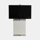 51182-02#Crystal 29" Table Lamp, White/black