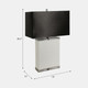 51182-02#Crystal 29" Table Lamp, White/black