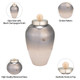 17175-01#17"h Glass Vase W/ Blush Knob, Champagne