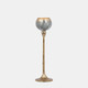 17181-01#Glass, 18"h Tealight Holder, Wickhom Gray