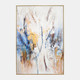 70210#74x50  Framed Hand Painted Abstract Canvas, Multi