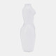 17203-02#Dol, 12"h Torso Vase, White