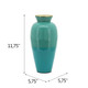 17328-03#Metal 12" Posy Vase, Green
