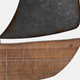17336#Metal, 19"h Boat Wall Deco, Brown
